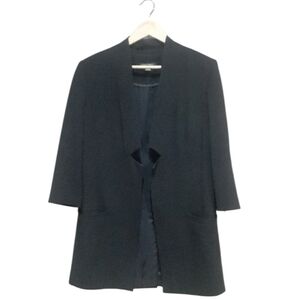 Periphery Women's Open Crepe Blazer Jacket Black Size 10